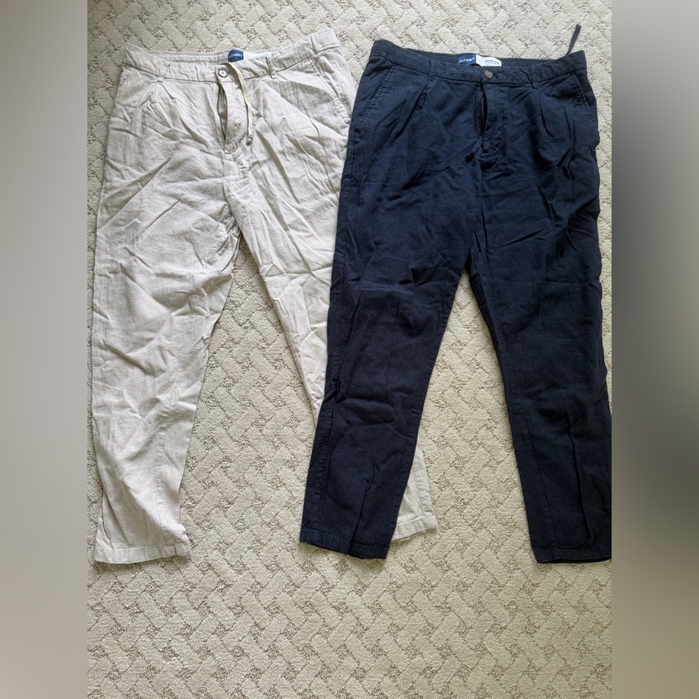 Old Navy navy and Light tan Pants